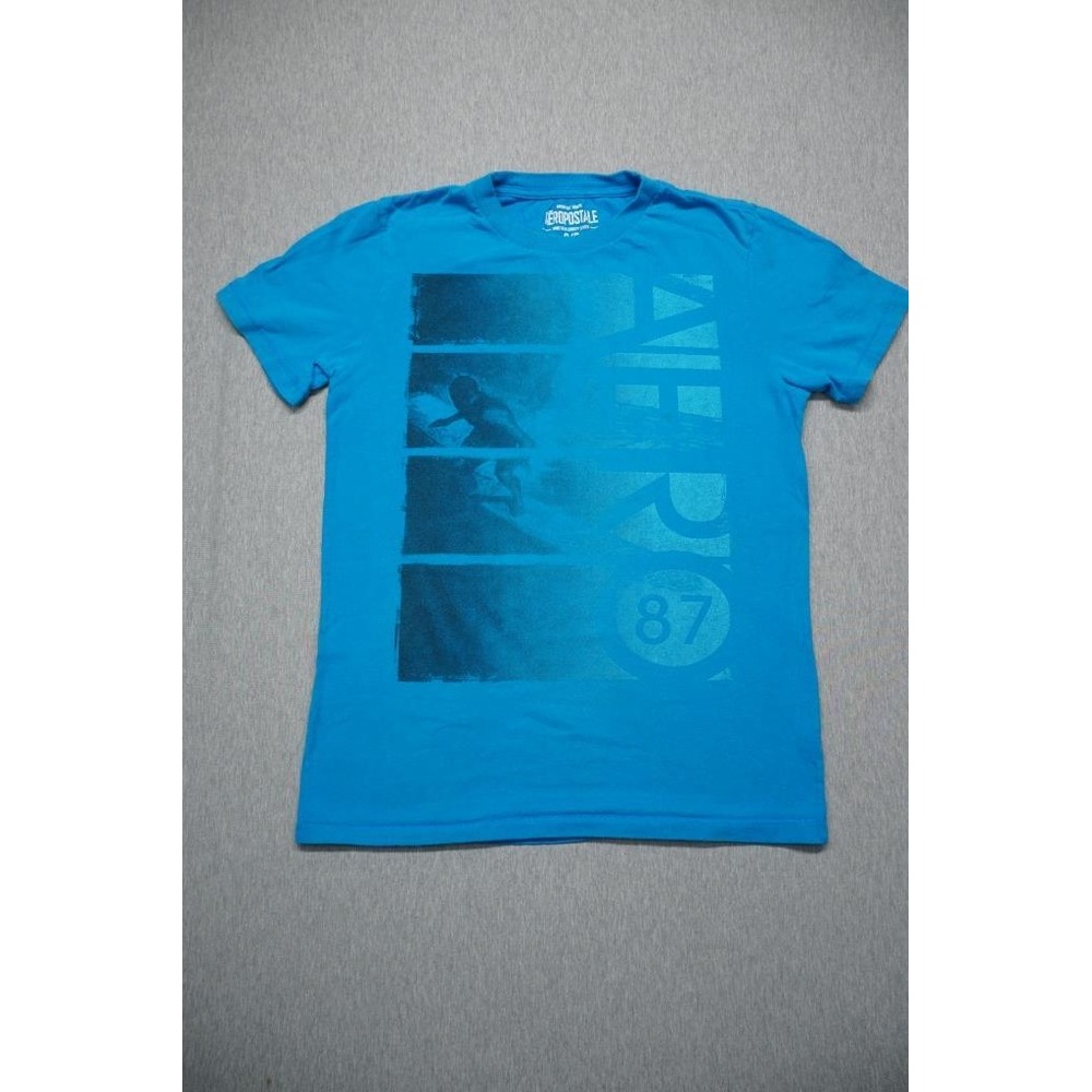Aeropostale Shirt Mens Small Blue 1987 Surfer Graphic